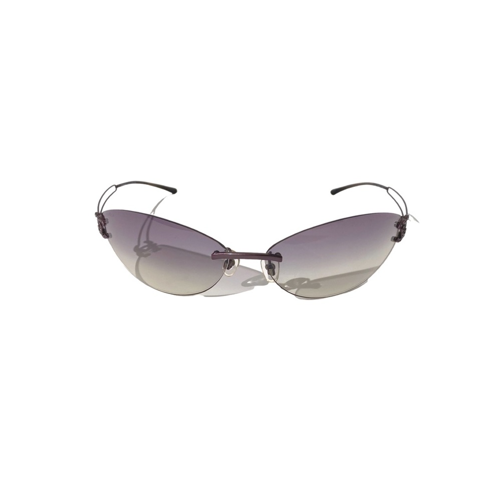 Chanel 4049B Purple Gradient Rhinestone Rimless Sunglasses - Picture 4 of 9